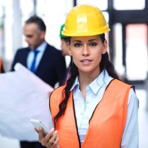 Workers in safety gear